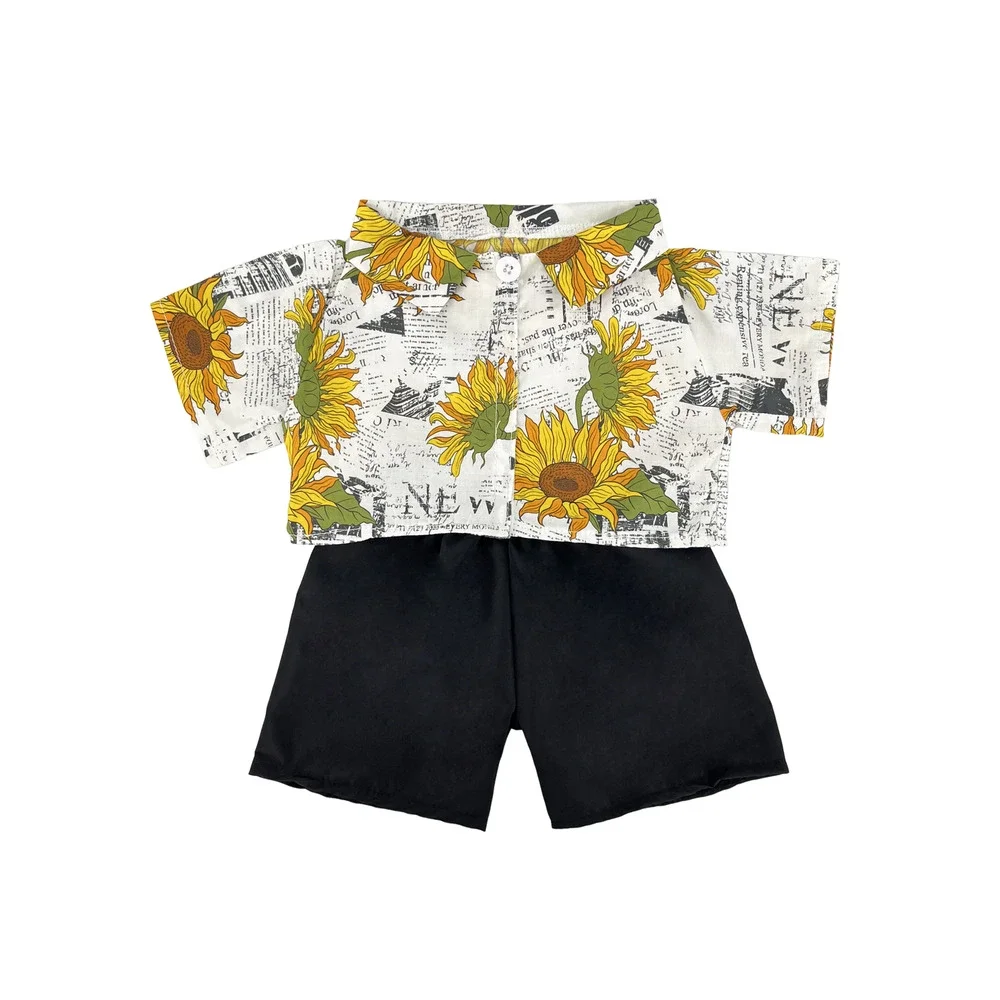 Large Bartholomew Bear clothes outfits - Sunflower Shirt 2-Piece Set